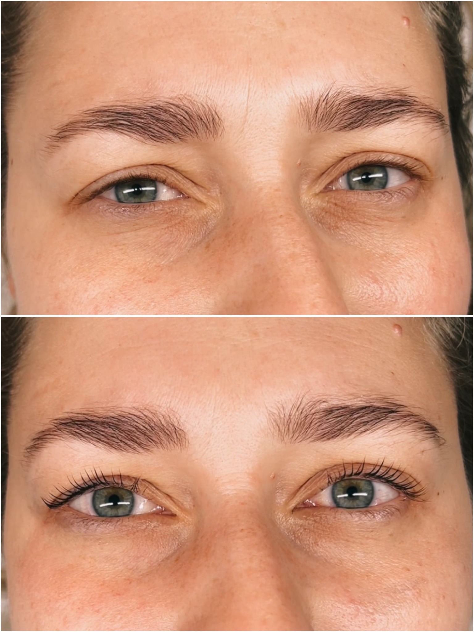 Detailaufnahme einer Volumen-Wimpernverlängerung bei SL Cosmetics